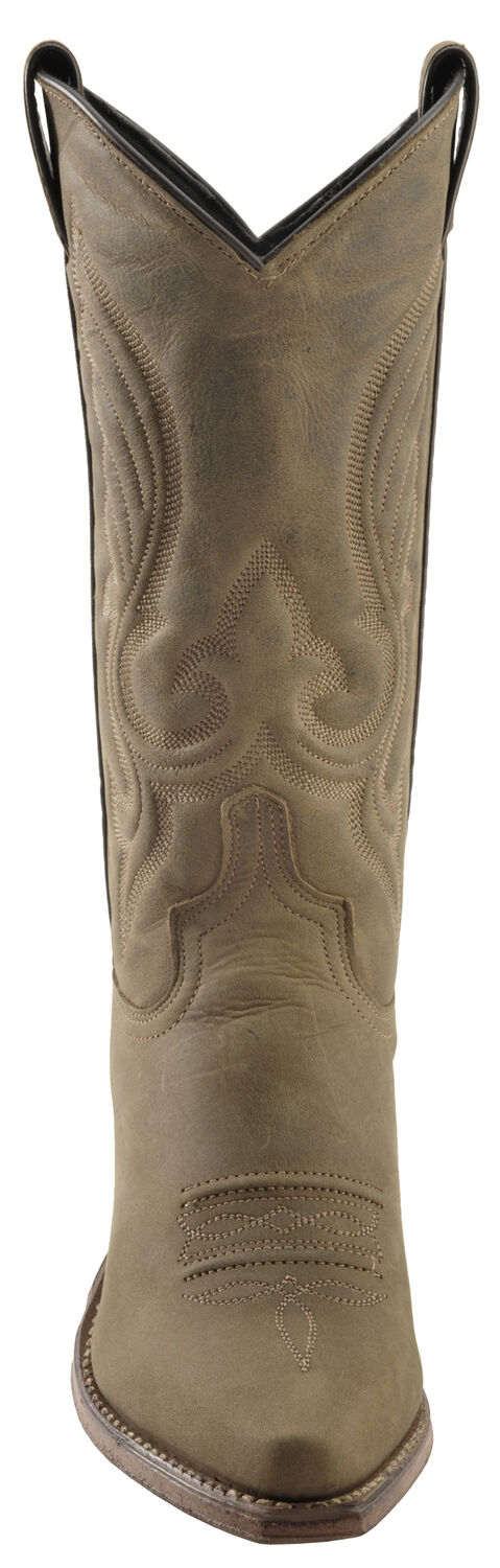 Image #4 - Abilene Women's Oiled Cowhide Western Boots - Round Toe, Brown, hi-res