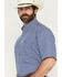 Image #2 - Wrangler Men's Classics Plaid Print Short Sleeve Button-Down Western Shirt, Blue, hi-res