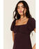 Image #2 - Originality Women's Emma Bow Mini Dress, Purple, hi-res
