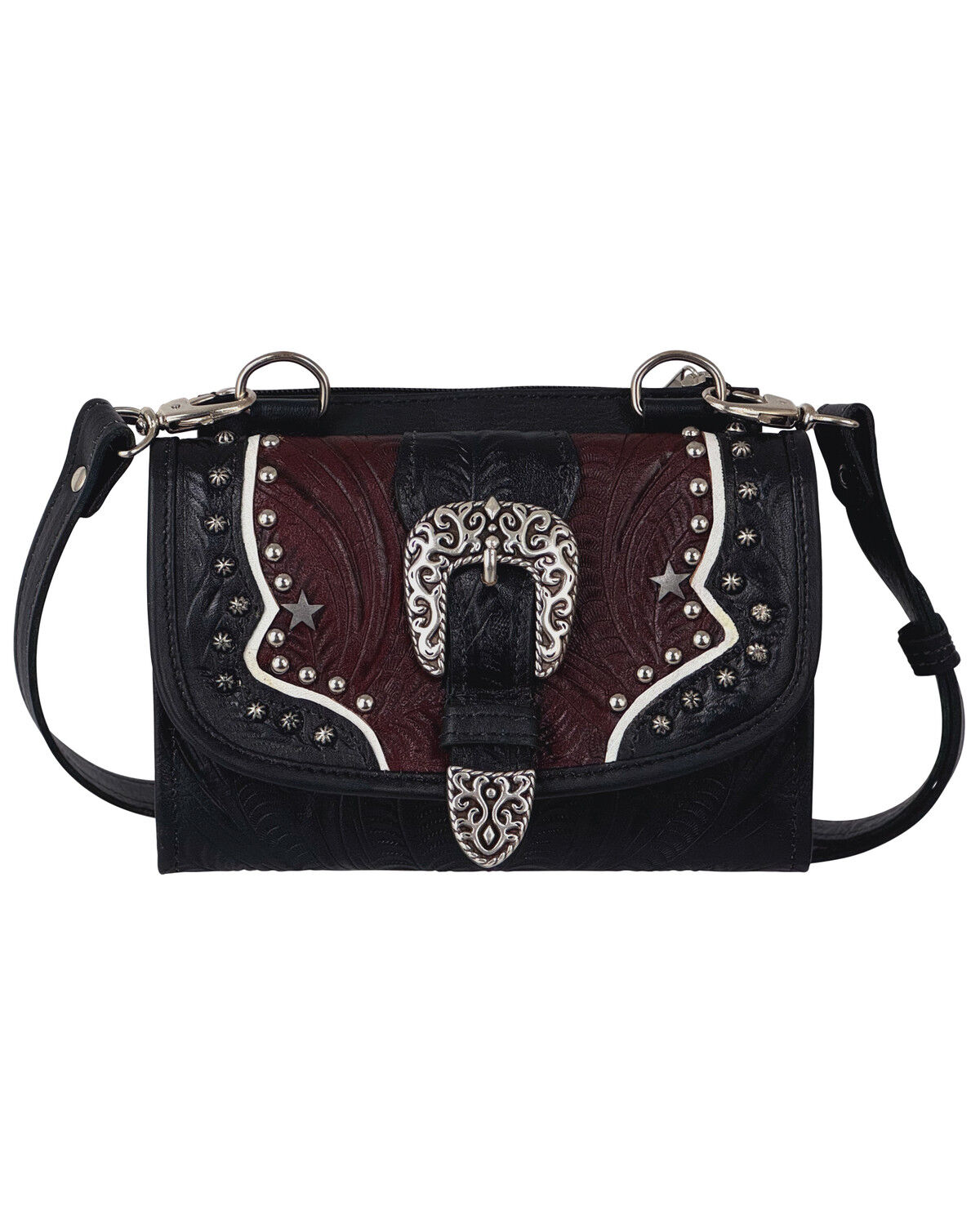 Image #1 - American West Women's Texas Two-Step Mini Crossbody Bag, Red, hi-res