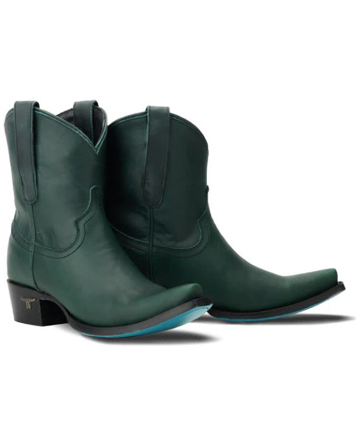 Image #1 - Lane Women's Emma Jane Western Booties - Snip Toe, Green, hi-res