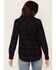 Image #3 - United By Blue Women's Plaid Print Responsible Button Down Western Flannel Shirt , Navy, hi-res