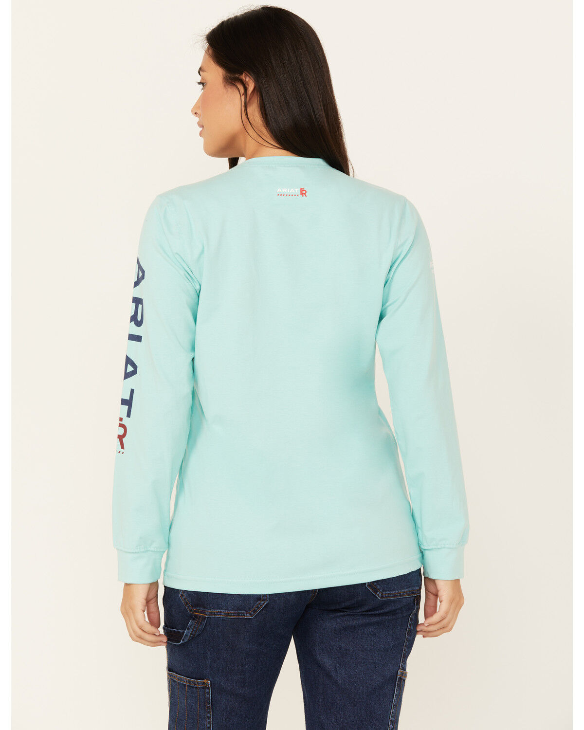 Image #4 - Ariat Women's FR Stretch Logo Long Sleeve Work Shirt, , hi-res