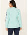 Image #4 - Ariat Women's FR Stretch Logo Long Sleeve Work Shirt, Turquoise, hi-res