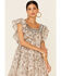 Image #3 - Free People Women's Bonita Floral Print Flutter Sleeve Midi Dress, Natural, hi-res