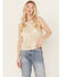 Image #1 - By Together Women's Floral Crochet Sleeveless Top, Natural, hi-res
