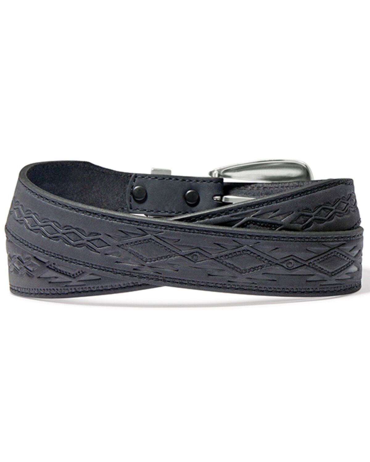 Image #2 - Tony Lama Women's Dakota Western Belt, Black, hi-res