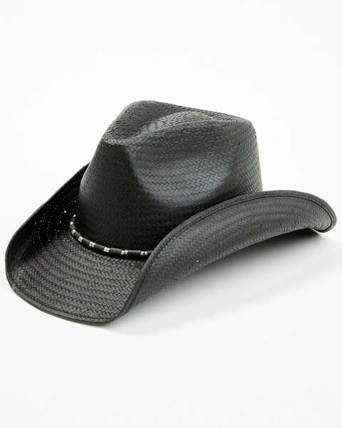 Cody James Jamboree Straw Cowboy Hat  , Black, hi-res