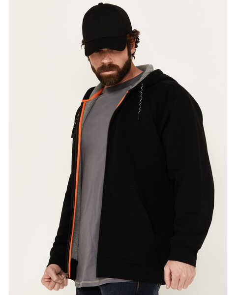 Image #2 - Hawx Men's Zip Front Hooded Zip Jacket , Black, hi-res