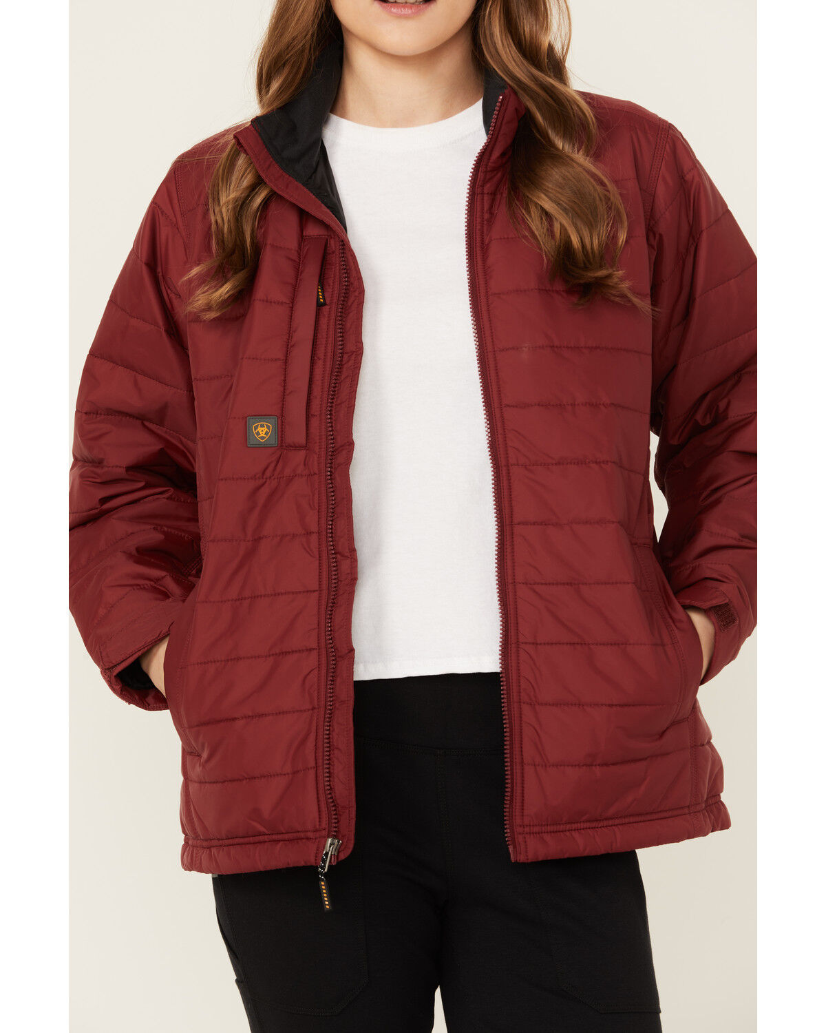 Image #3 - Ariat Women's Rebar Cordura Ripstop Lightweight Insulated Jacket, Red, hi-res