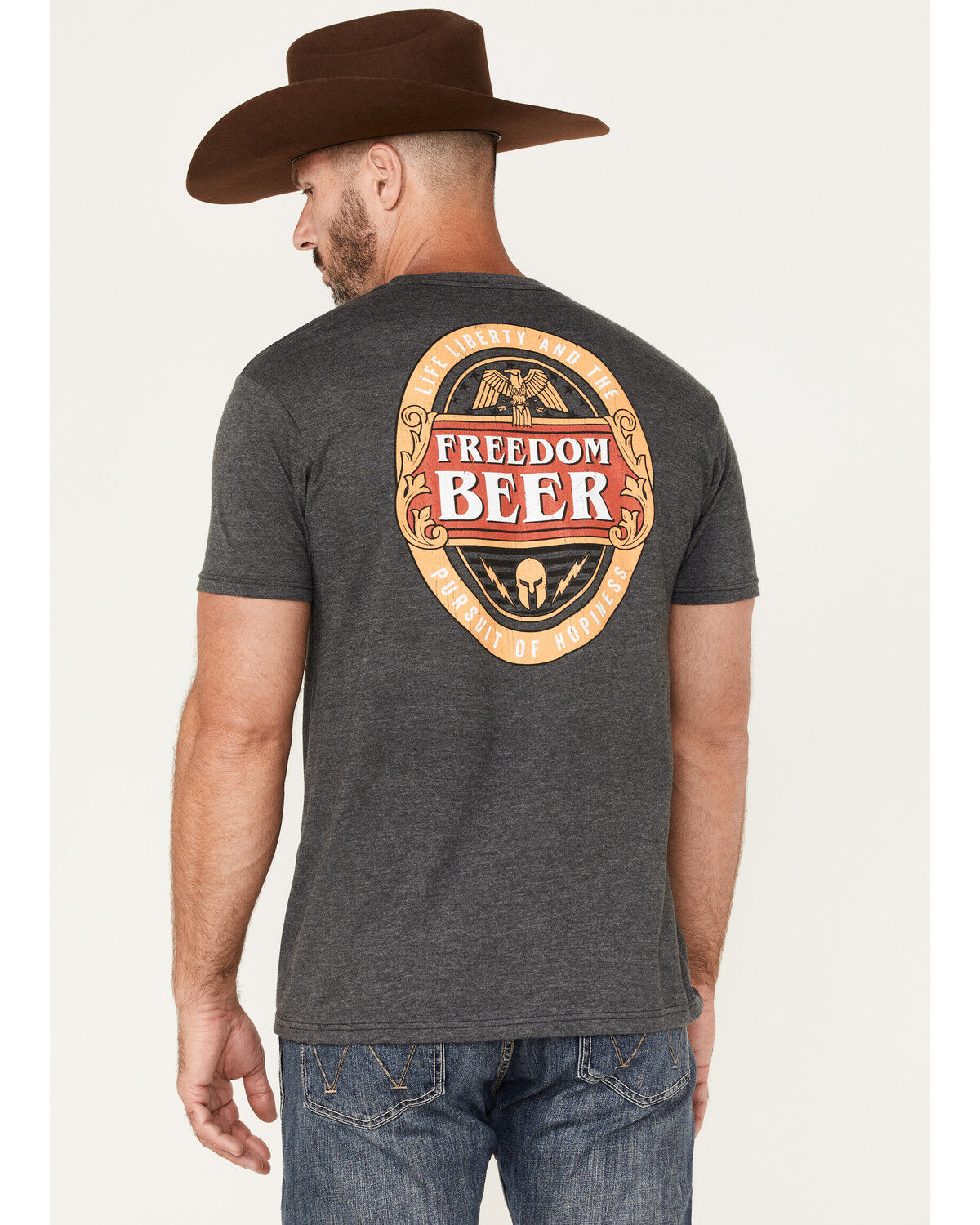 Image #3 - Howitzer Men's Pursuit of Happiness Graphic T-Shirt, Black, hi-res