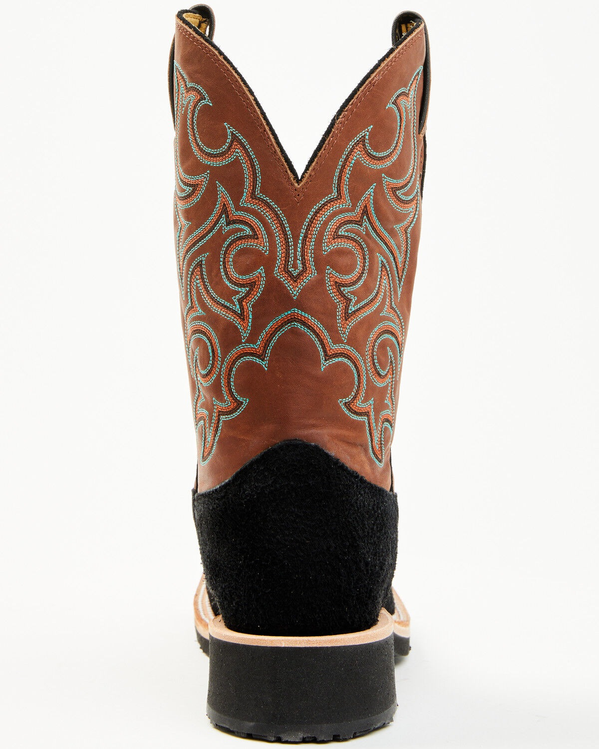 Image #5 - Justin Men's Alamo Roughout Western Boots - Broad Square Toe, Black, hi-res