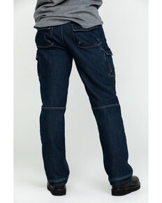 Hawx Men's Fleeced Lined Stretch Denim Work Jeans, Indigo, hi-res