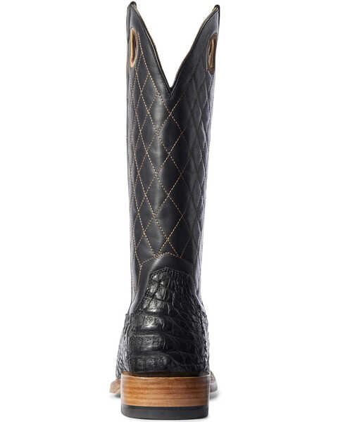 Image #3 - Ariat Men's Caiman Belly Western Boots - Broad Square Toe, Black, hi-res