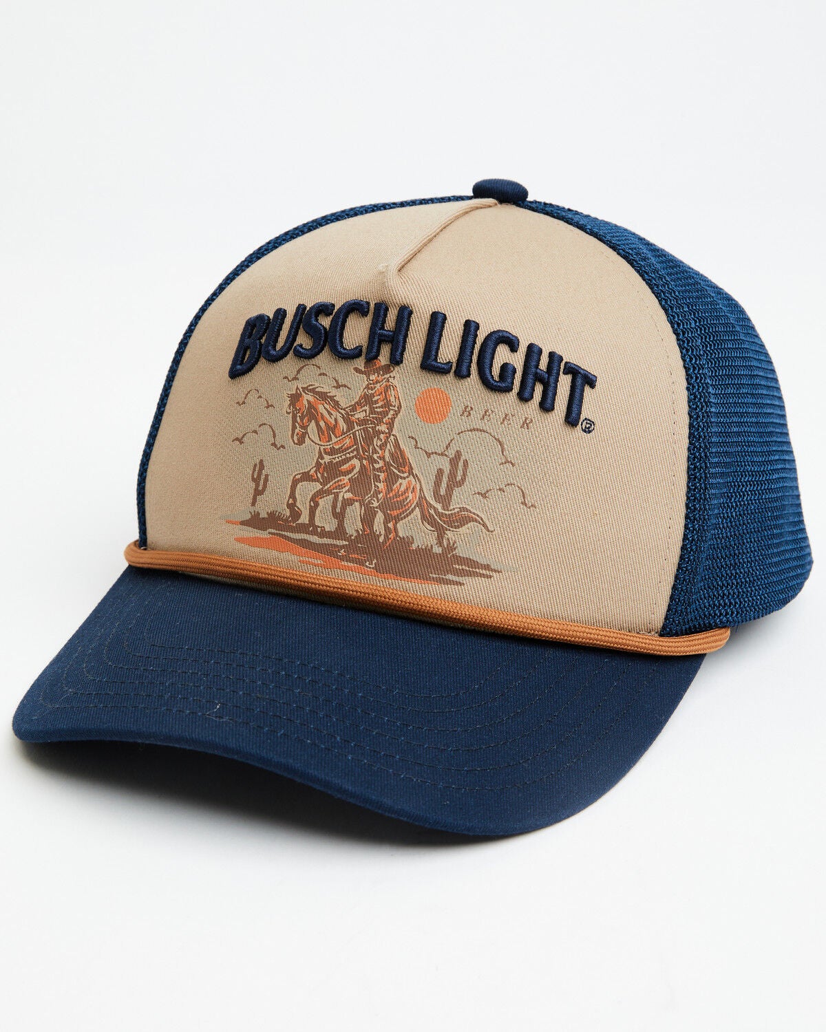 Image #1 - Aquarius Men's Busch Light Ball Cap, Navy, hi-res