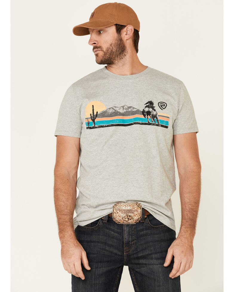Rock Roll Denim Men S Grey Scenic Desert Graphic T Shirt Country Outfitter