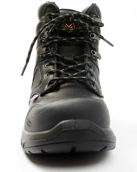 Image #4 - Hawx Men's 6" Anthem Waggled Lace-Up Work Boots - Composite Toe, Black, hi-res