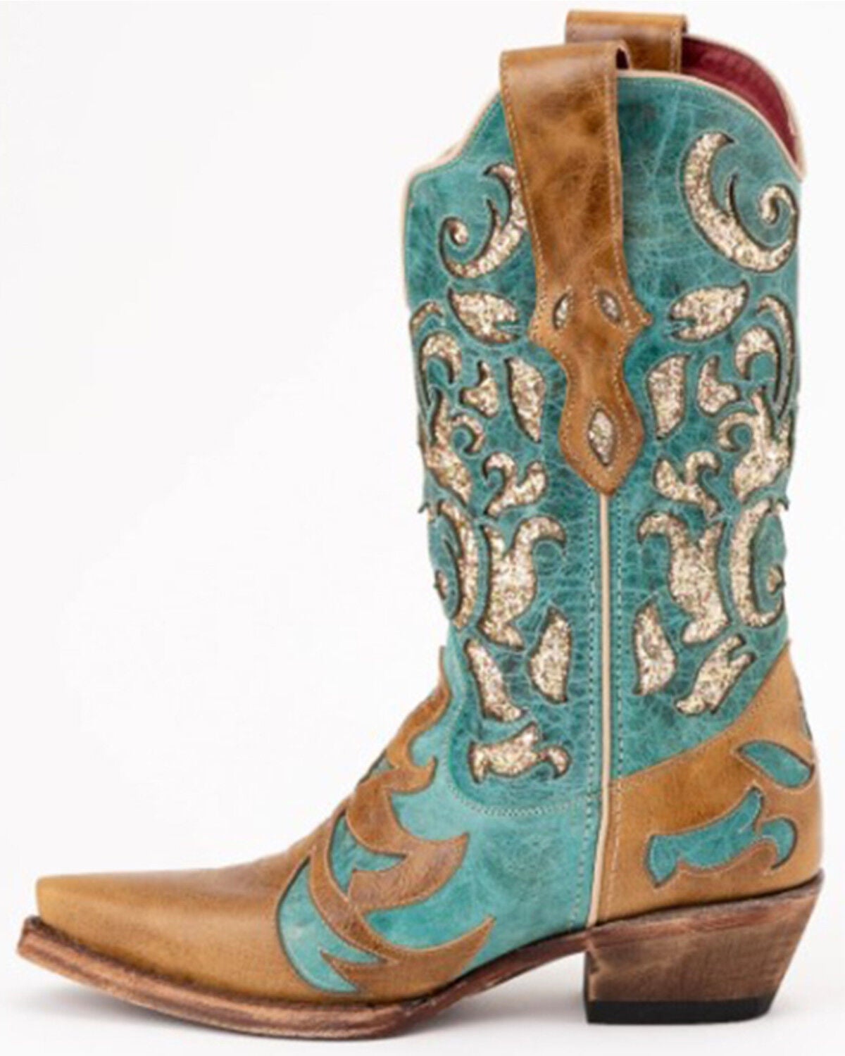 Image #3 - Ferrini Women's Country Glitz Western Boots - Square Toe, , hi-res