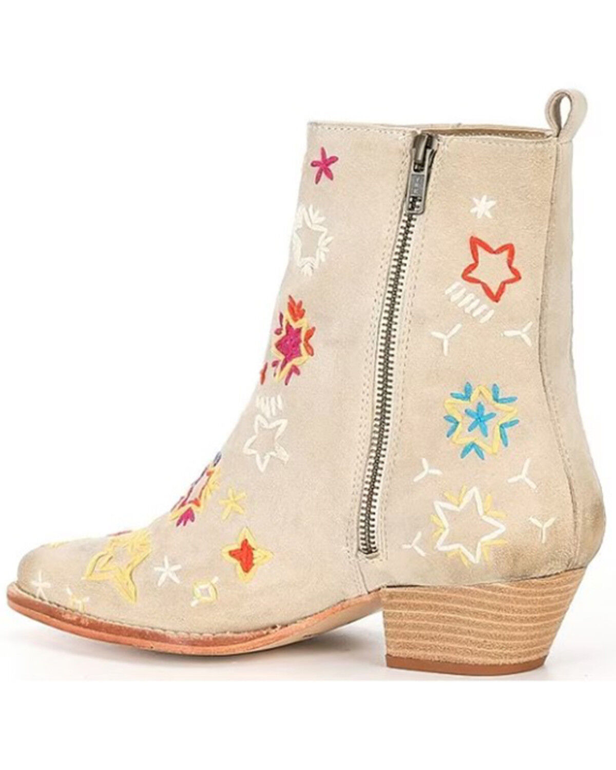 Image #2 - Free People Women's Bowers Embroidered Western Boots - Round Toe, Stone, hi-res