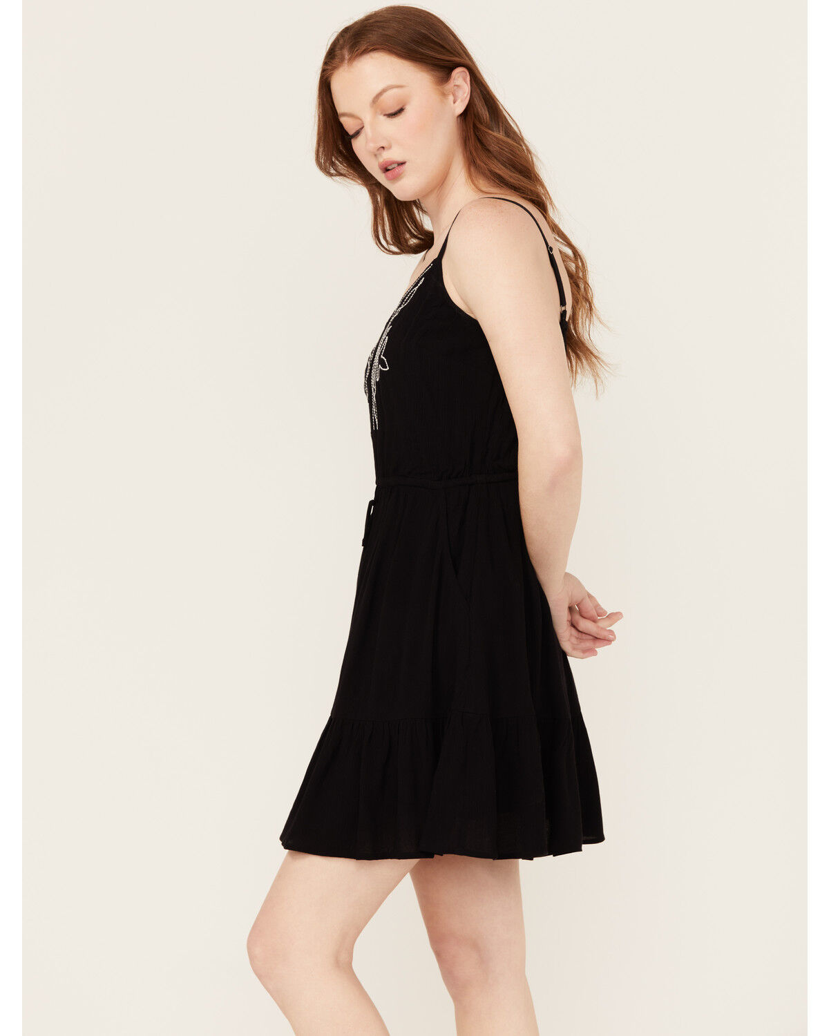 Image #2 - Idyllwind Women's Wilsonia Western Embroidered Sleeveless Button-Down Mini Dress, Black, hi-res