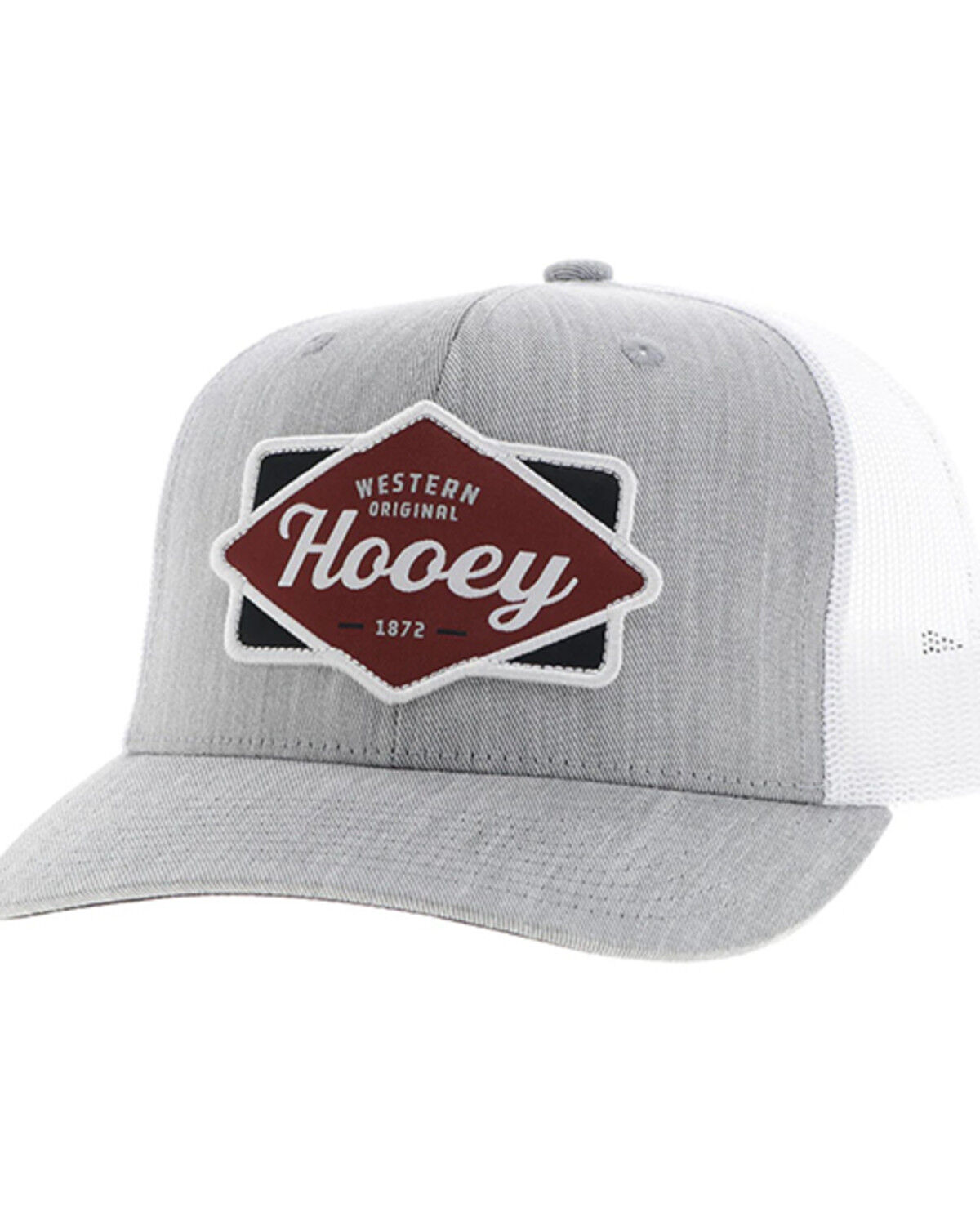 Image #1 - Hooey Men's Diamond Ball Cap, Grey, hi-res