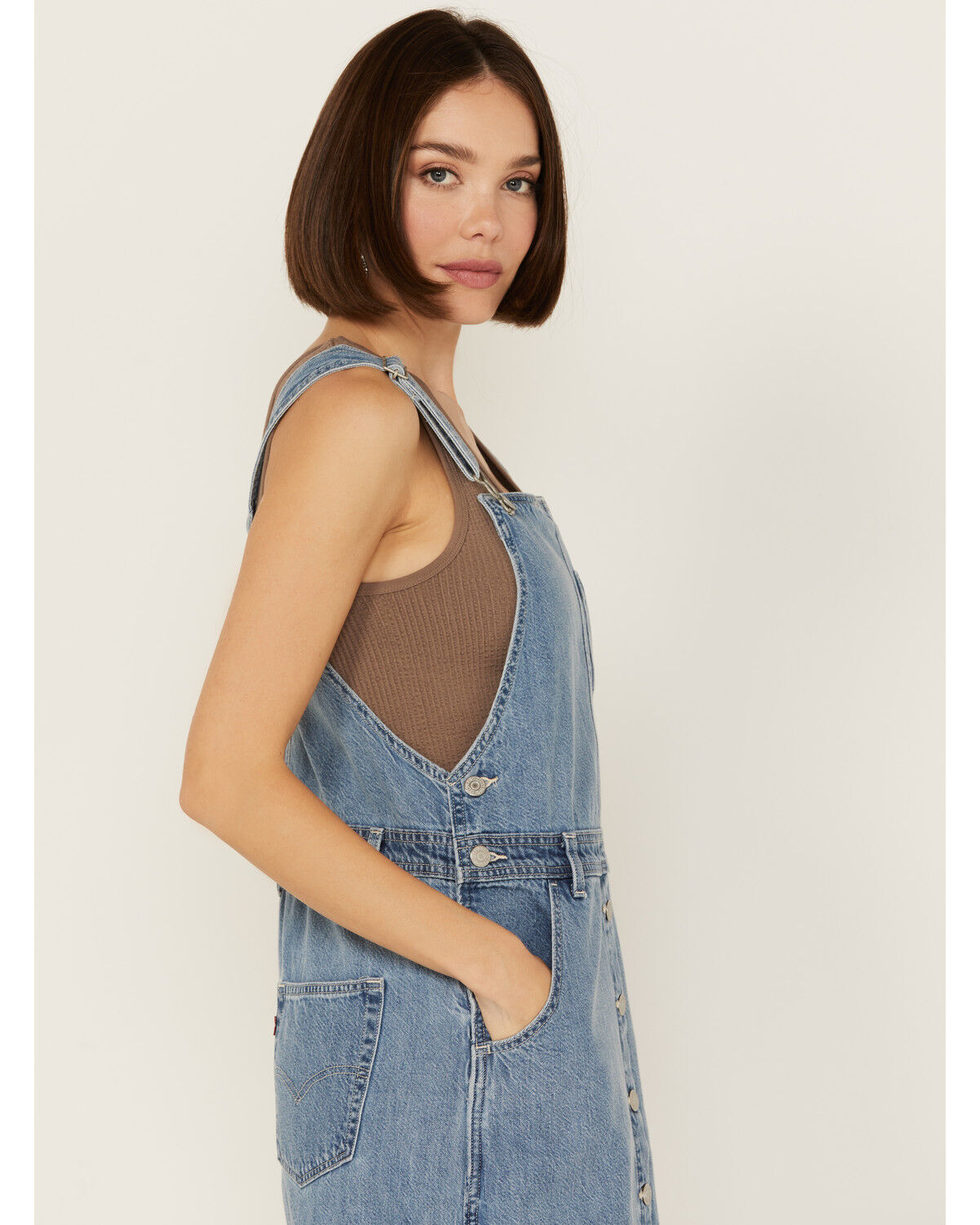 Image #3 - Levi's Women's Tico Jumper Denim Midi Dress, Light Wash, hi-res