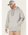 Image #1 - Hawx Men's Primo Logo Graphic Fleece Hooded Work Sweatshirt, Light Grey, hi-res