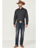 Roper Men's Solid Popiln Long Sleeve Snap Western Shirt , Charcoal, hi-res
