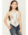 Image #1 - Shyanne Girls' Paisley Print Halter Tank Top, Cream, hi-res