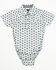 Image #1 - Cody James Infant Boys' Striped Geo Print Short Sleeve Snap Onesie, , hi-res