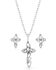 Image #2 - Montana Silversmiths Women's Hold Steady Faith Cross Jewelry Set - 2 Piece, Silver, hi-res