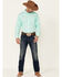 Image #2 - C‌inch Men's Solid Long Sleeve Button-Down Western Shirt, Green, hi-res