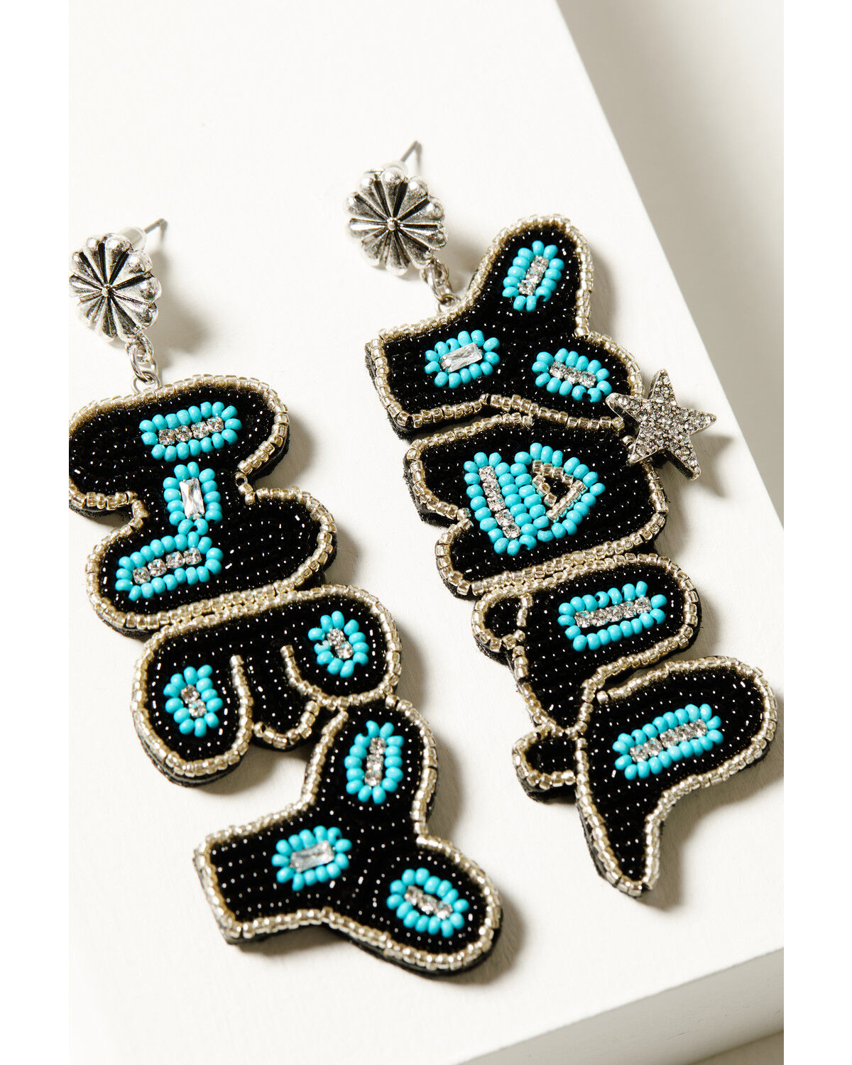Image #2 - Idyllwind Women's Hey Y'all Turquoise Beaded Earrings, Turquoise, hi-res