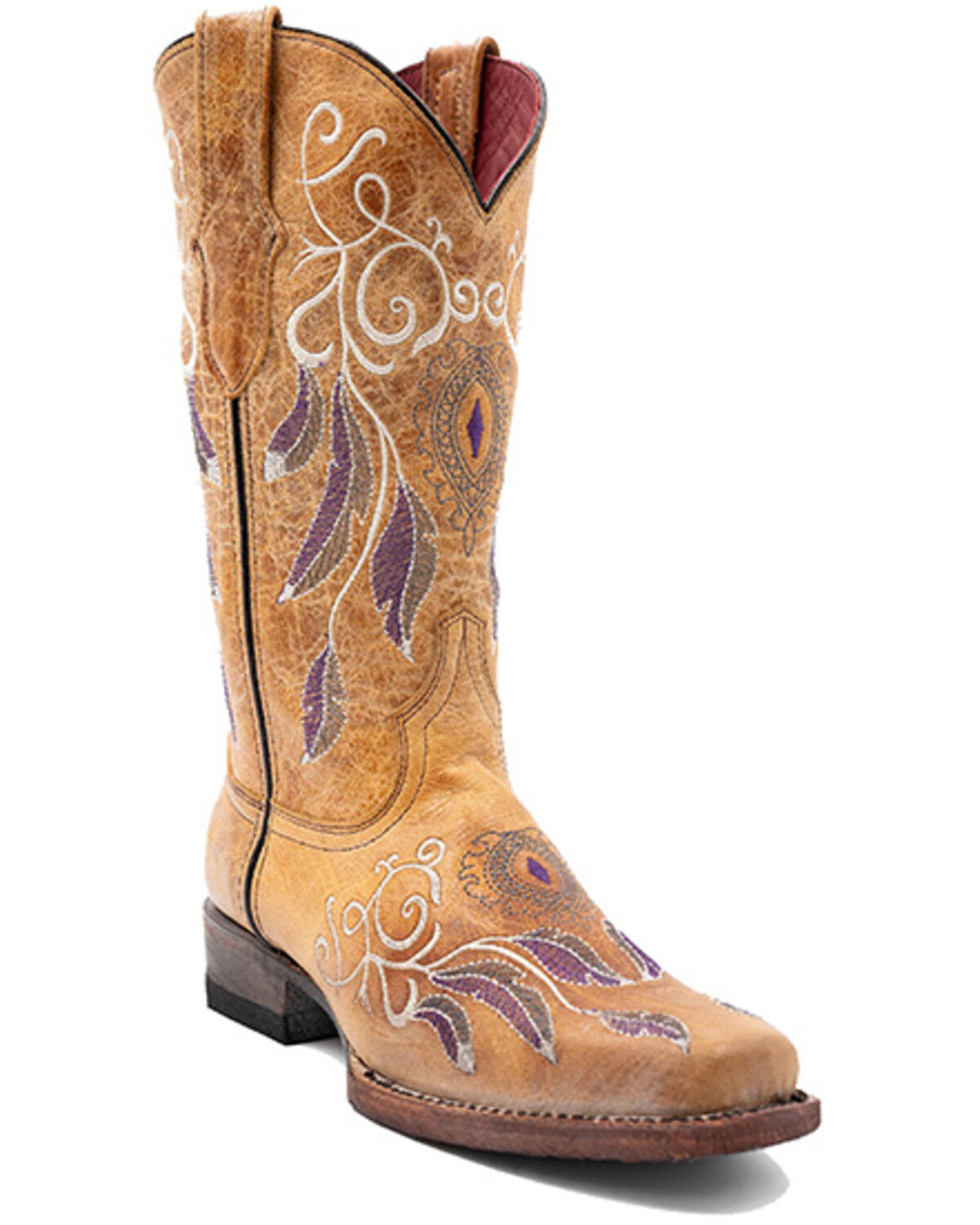 Image #1 - Ferrini Women's Dreamer Western Boots - Square Toe, Tan, hi-res