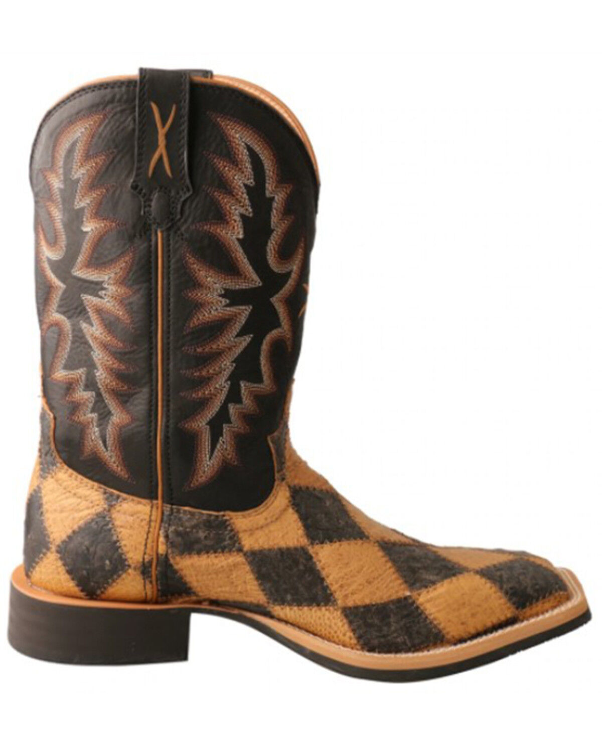 Image #2 - Twisted X Men's Ruff Stock Western Boots - Broad Square Toe, Black, hi-res