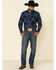 Image #2 - Resistol Men's Montreal Large Plaid Long Sleeve Western Shirt , Blue, hi-res