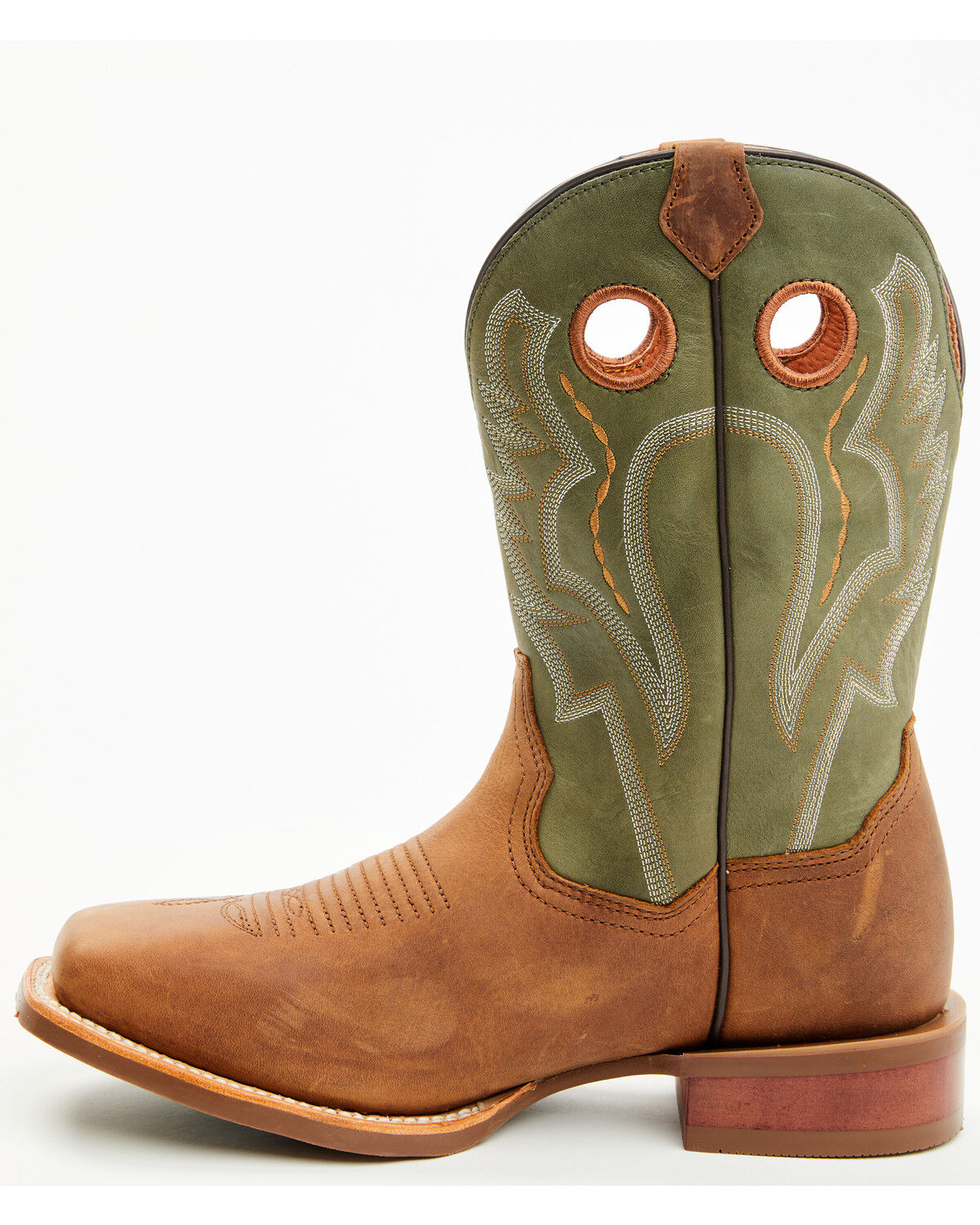 Image #3 - Dan Post Men's Leighton Performance Western Boots - Broad Square Toe, Brown, hi-res