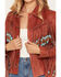 Image #3 - Cripple Creek Women's Beaded Fringe Hand Laced Snap Leather Jacket, Red, hi-res