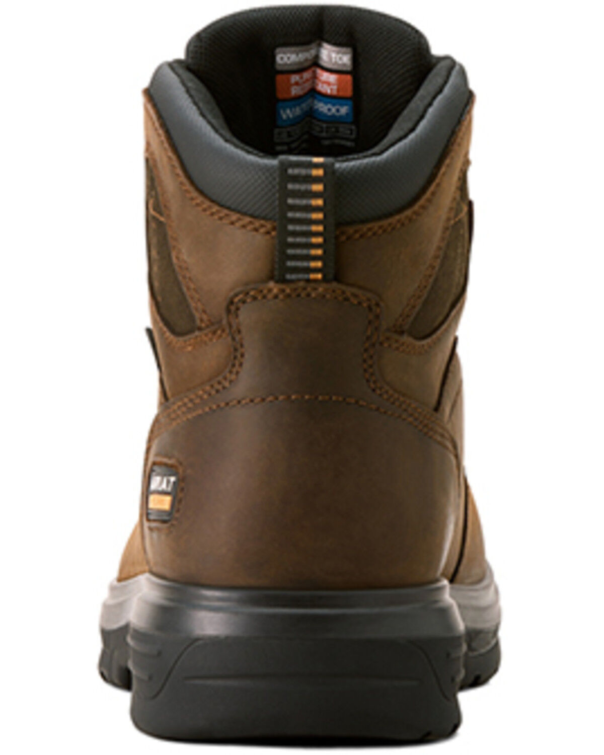 Image #3 - Ariat Men's 6" Turbo CSA Waterproof Work Boots - Carbon Toe, Brown, hi-res