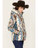 Image #2 - Ariat Women's Chimayo Print Hooded Puffer Jacket, Cream, hi-res