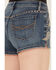 Image #4 - Idyllwind Women's Onslow Medium Wash Mid Rise Rebel Embellished Stretch Shorts, Medium Wash, hi-res