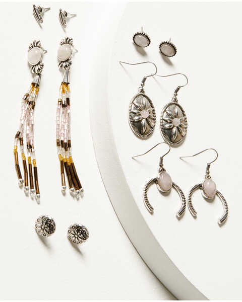 Shyanne Women's Moonbeam Fringe Earring Set - 6 Piece, Silver, hi-res