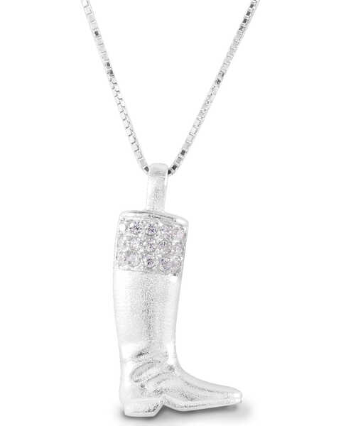 Image #1 - Kelly Herd Women's English Boot Necklace, Silver, hi-res