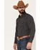 Image #2 - Ely Walker Men's Striped Long Sleeve Pearl Snap Western Shirt, Navy, hi-res