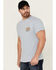 Image #2 - Brixton Men's Valley Cactus Short Sleeve Graphic T-Shirt, Light Blue, hi-res