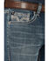 Image #2 - Rock & Roll Denim Men's Pistol Dark Vintage Wash Straight Stretch Denim Jeans, Dark Medium Wash, hi-res