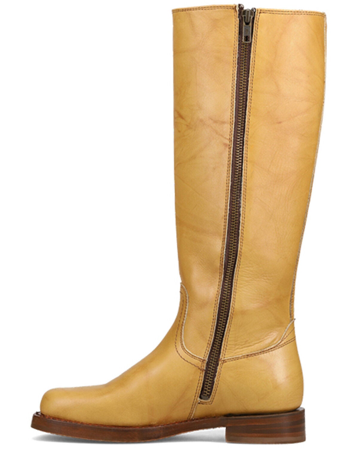 Image #3 - Frye Women's Campus Low Heel Tall Riding Boots - Round Toe, Mustard, hi-res