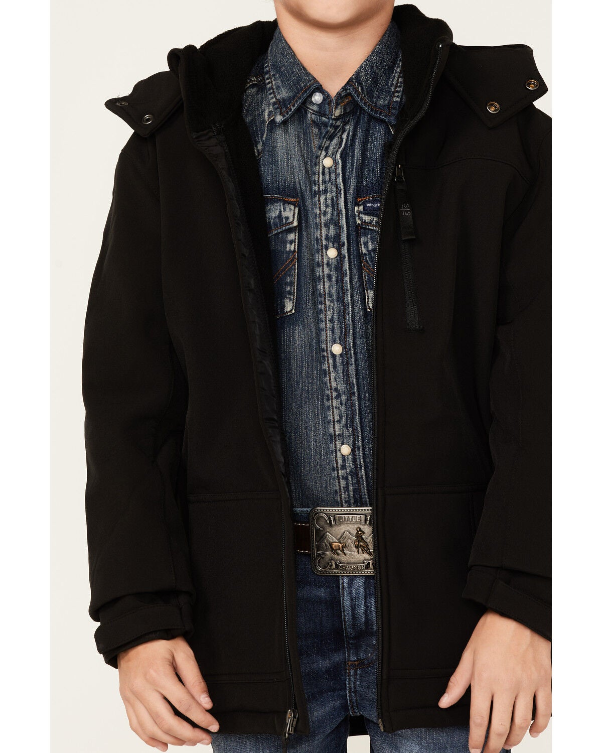 Image #2 - STS Ranchwear Boys' Black Youth Barrier Softshell Jacket , , hi-res
