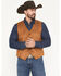 Image #1 - Cody James Men's Howard Faux Suede Button-Down Vest, Camel, hi-res