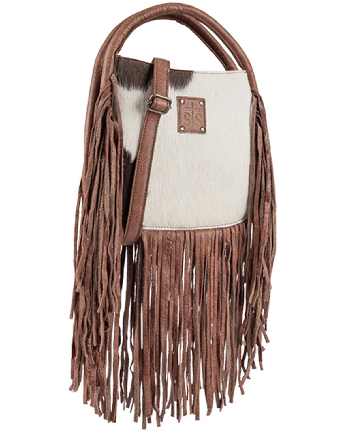 Image #5 - STS Ranchwear By Carroll Women's Indie Sugar Satchel Crossbody Bag, Brown, hi-res